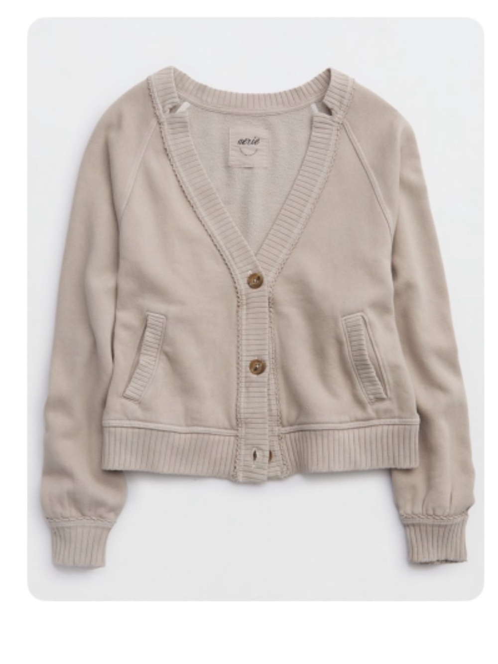 Aerie Fleece Cardigan Stone Harbor